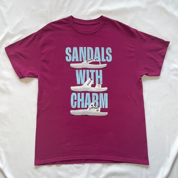 Crocs Sandals With Charm T-Shirt - Picture 1 of 4